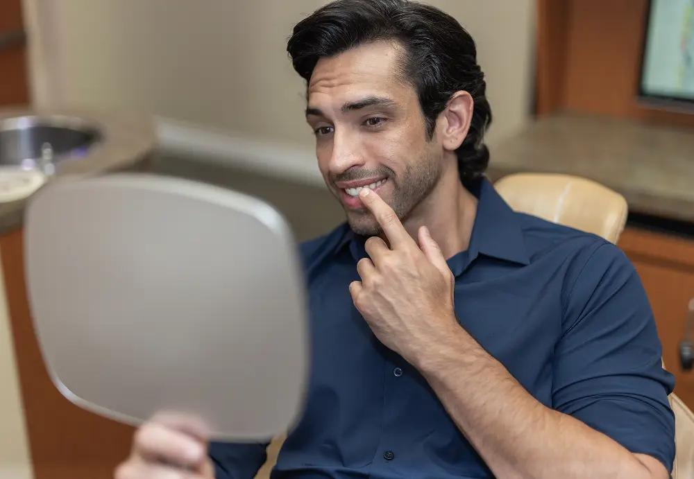 A bright, even smile created with dental veneers